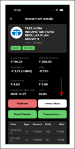 You can explore a particular fund by clicking on that fund's tab